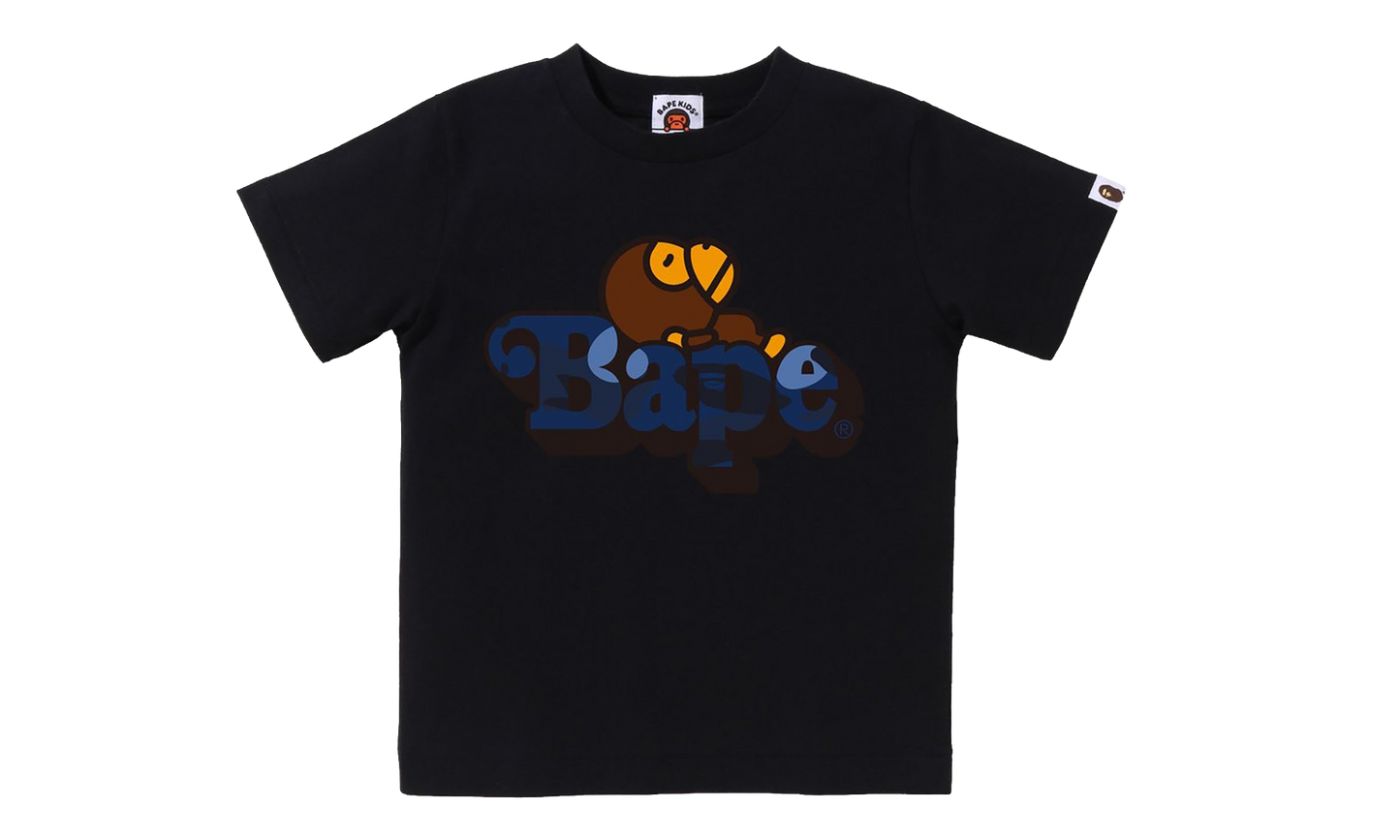 BAPE BAPE Color Camo Milo On Bape Tee Black Blue BAPE016