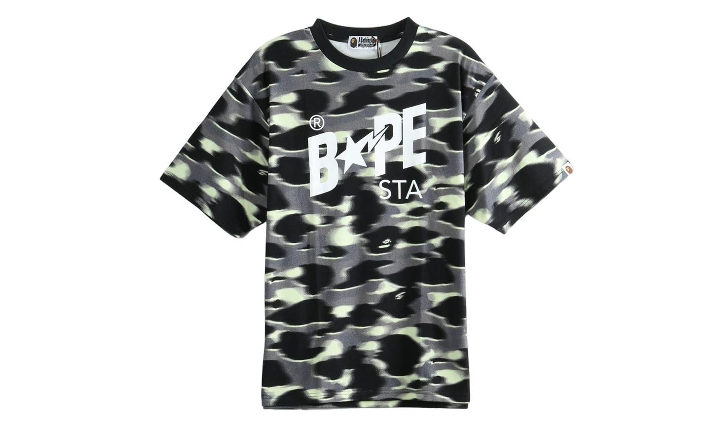 BAPE Screen Camo Sta Logo Tee Black 1M30109304 BLK