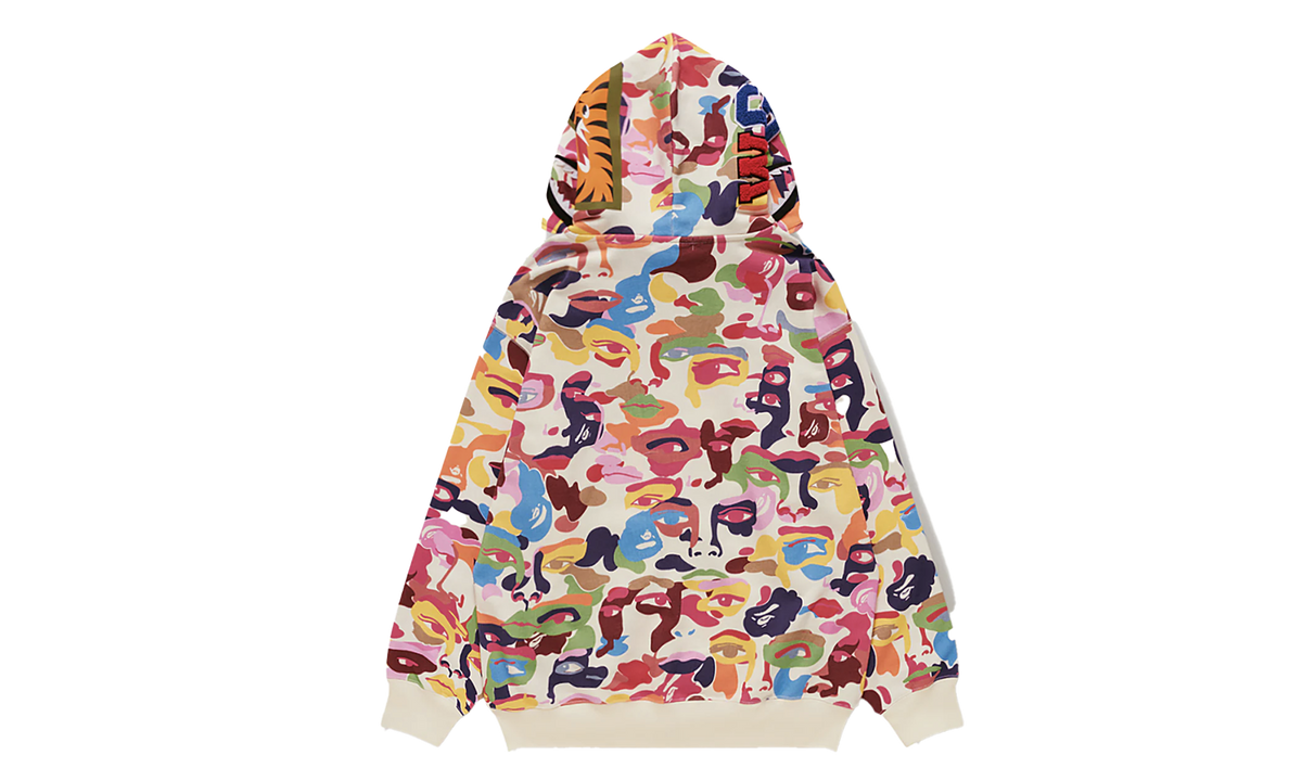 BAPE FULL ZIP HOODIE KIDSUPER CAMO SHARK - MULTI