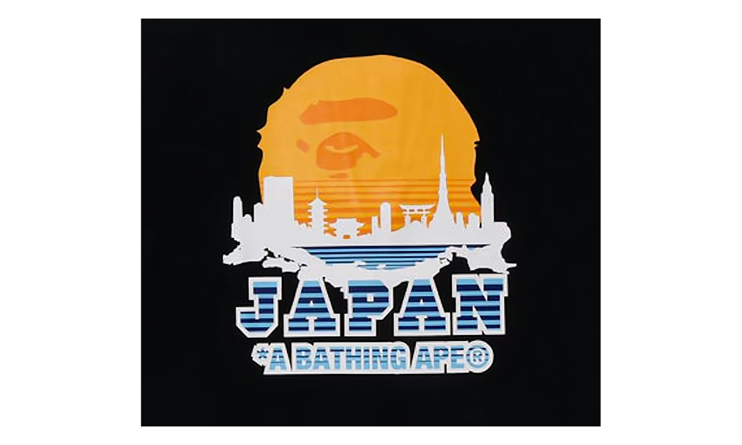 BAPE Japan Silhouette Tee Black 1J22 110 077 BLACK