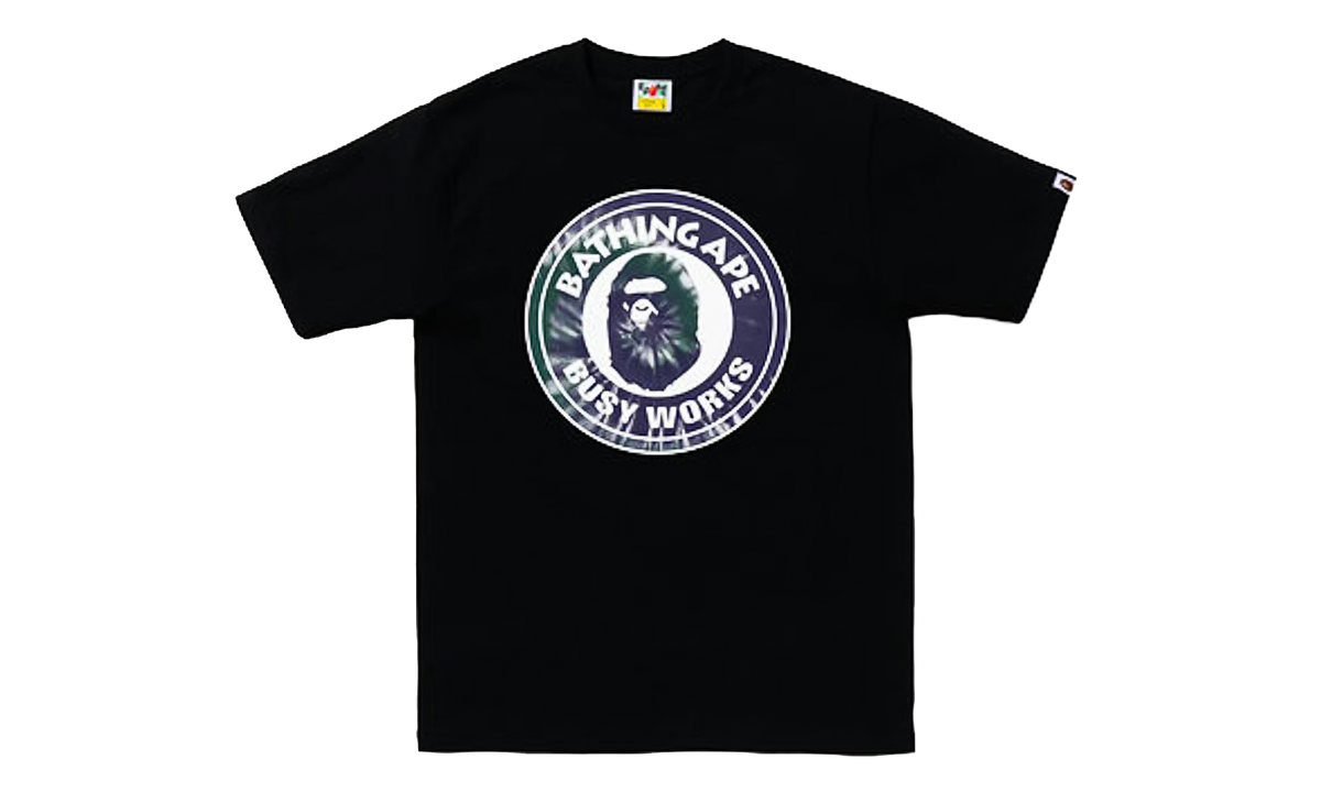 BAPE Tie Dye Busy Works Tee Black Purple 1I80 110 024 PUR