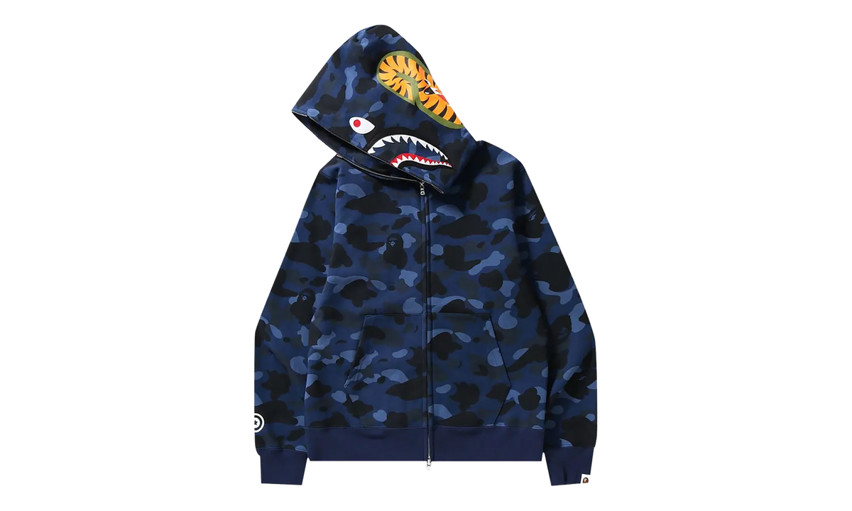 BAPE Color Camo Shark Full Zip Hoodie Navy 1H70 115 008 NAVY