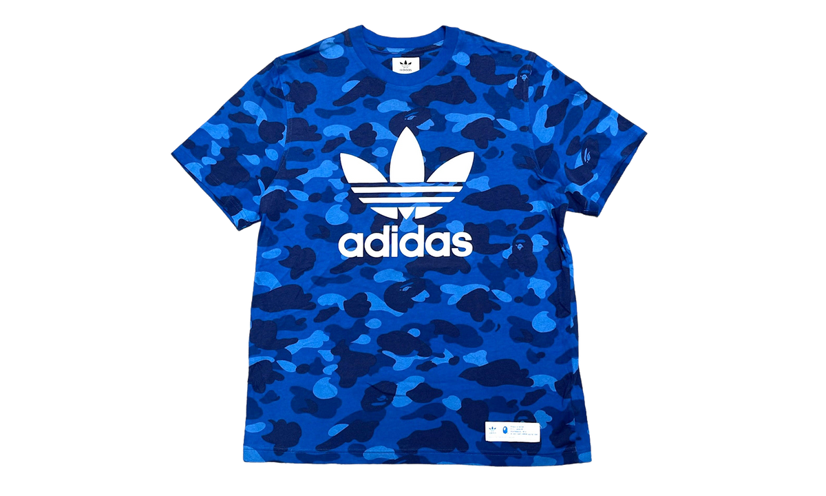 BAPE BAPE x Adidas Adicolor Short Sleeve T-Shirt Blue Camo BAASSTSB