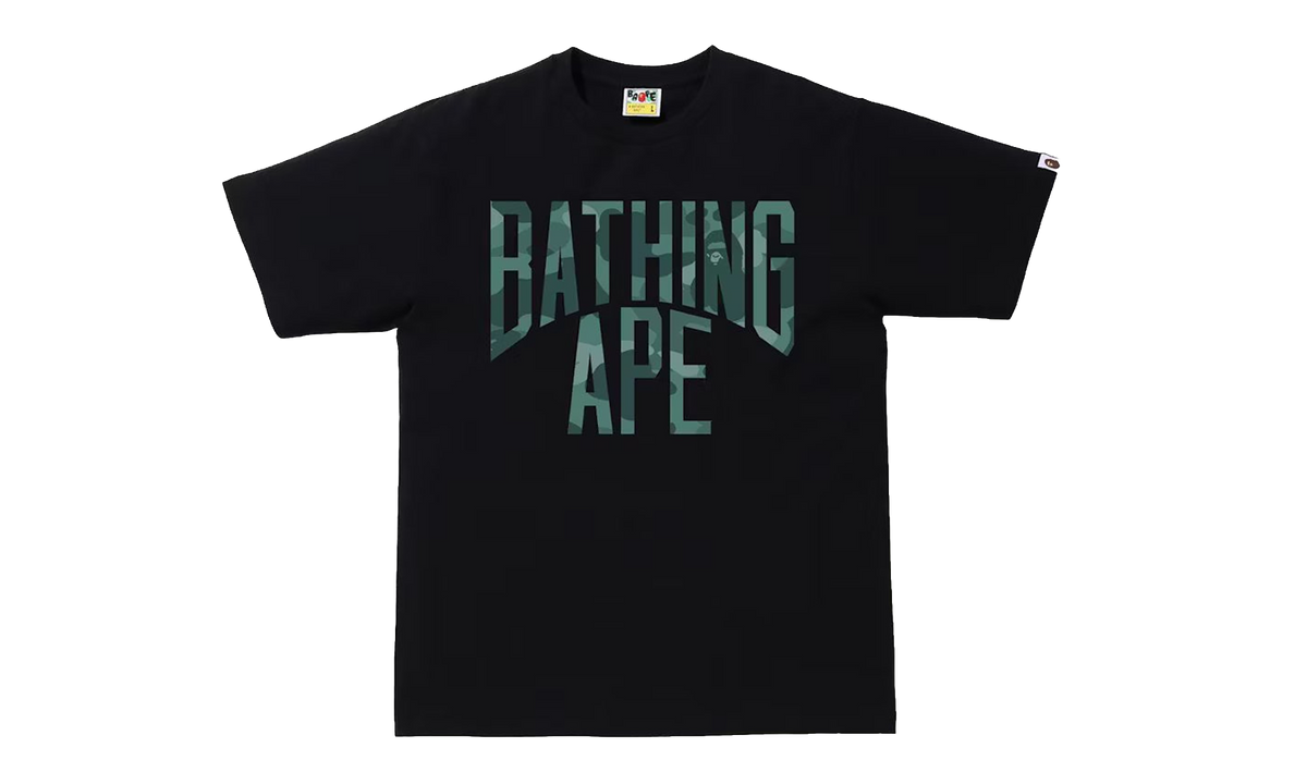 BAPE Layered Line Camo NYC Logo Tee Black / Green 1J80 110 030 BLACK GREEN