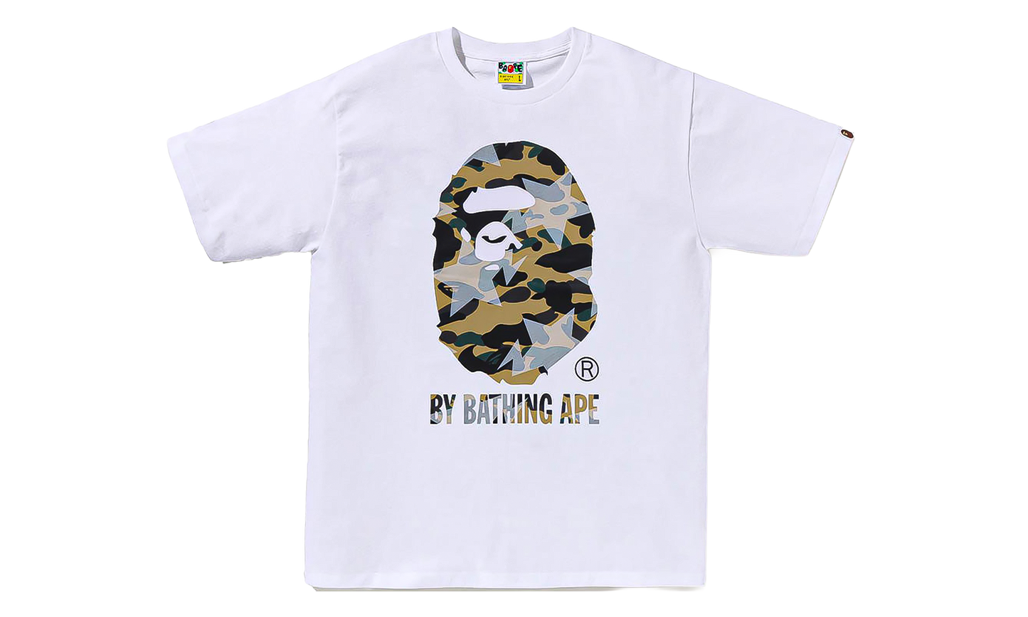 BAPE STA Overprint 1st Camo Tee White 0ZXTEM023101Q WHR