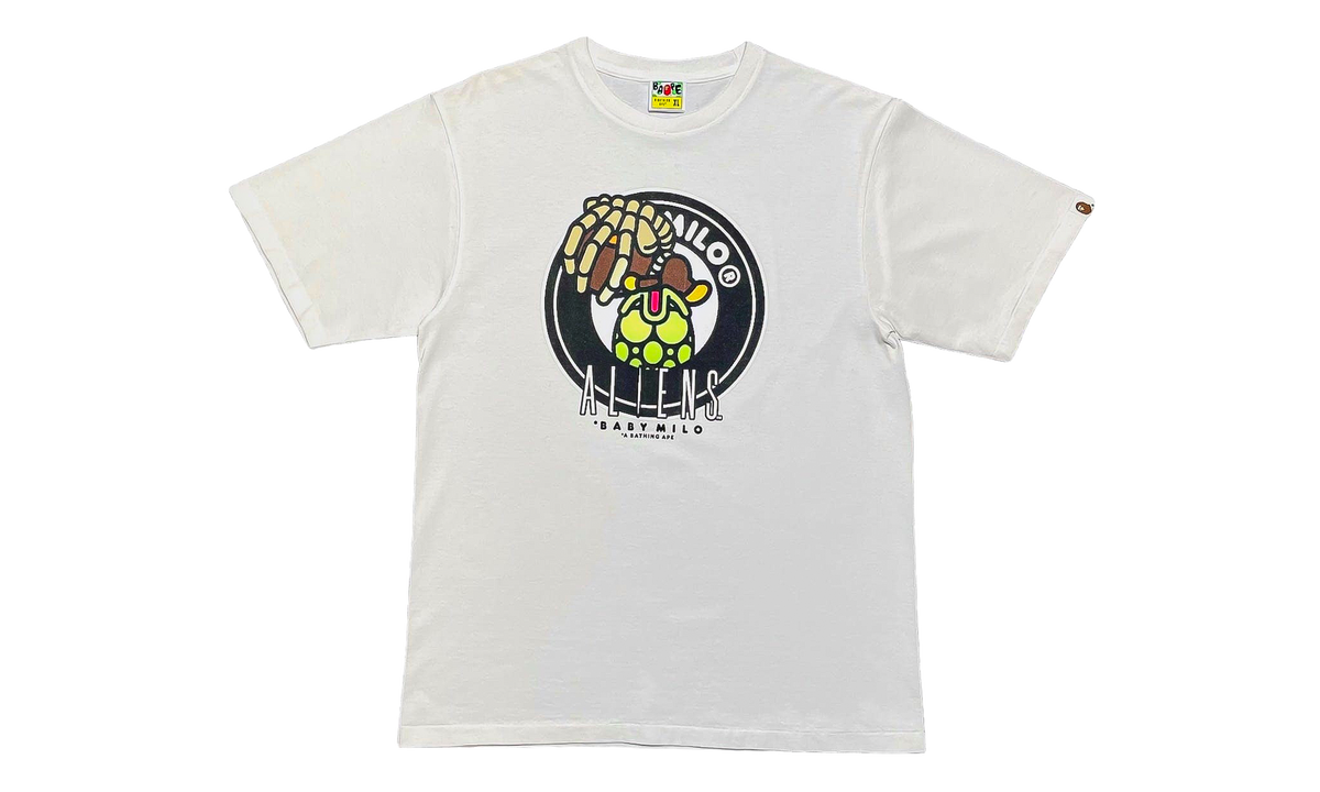 BAPE Aliens Milo Face Hugger Short Sleeve T-Shirt White 2D23110901