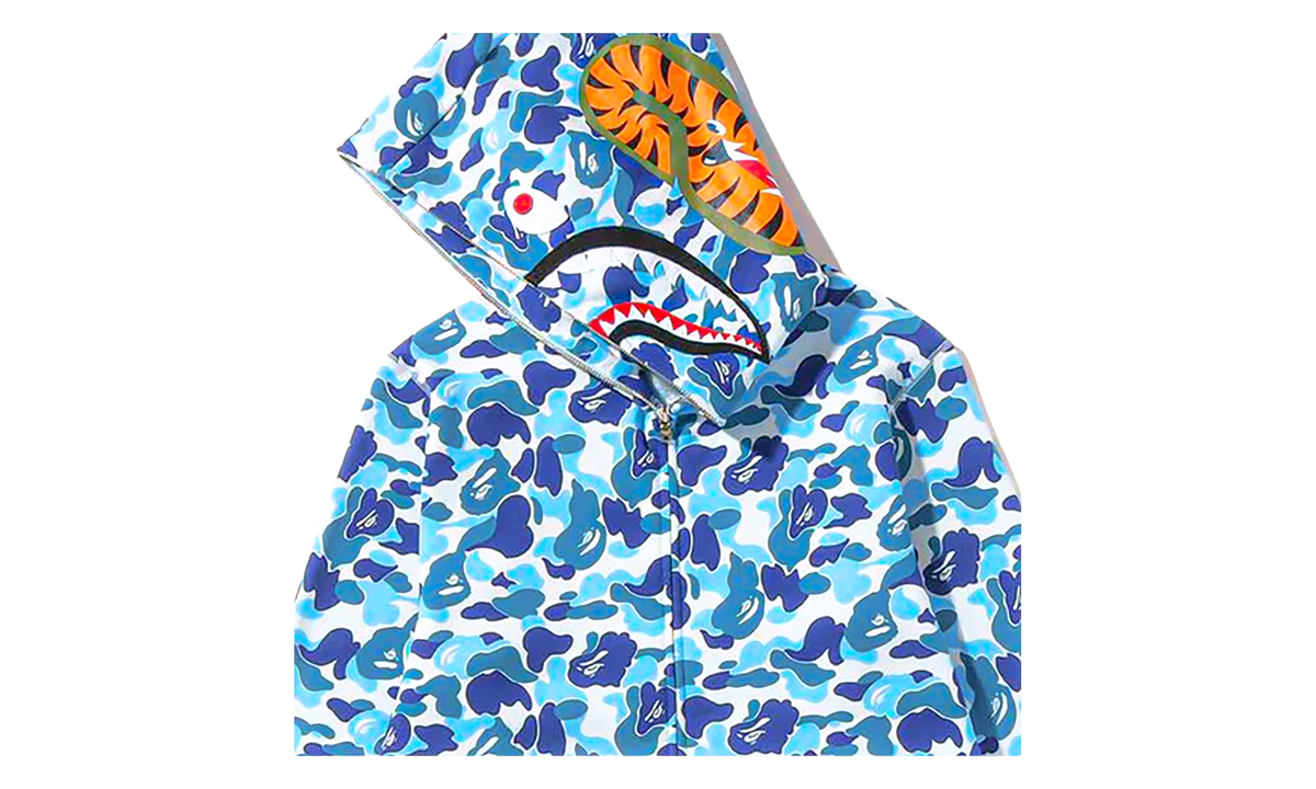BAPE ABC Camo Shark Full Zip Hoodie Blue 0ZXSWM00915XO