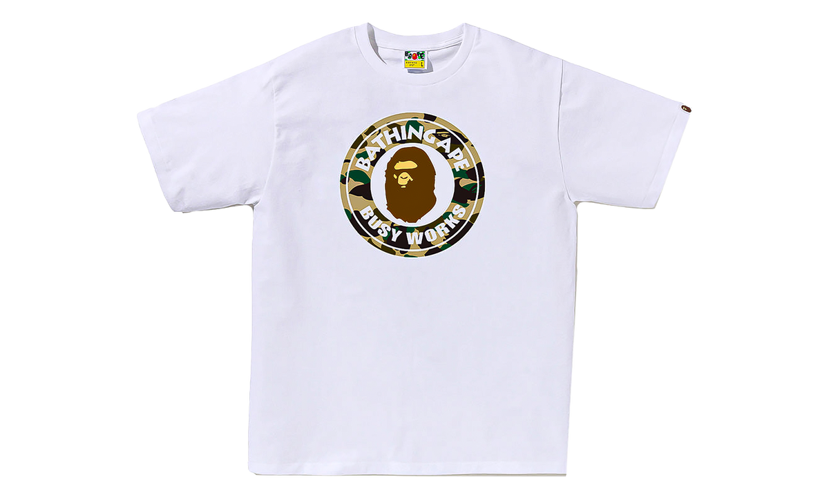 BAPE 1st Camo Busy Works Tee White / Camo 0ZXTEM014101Q WHR
