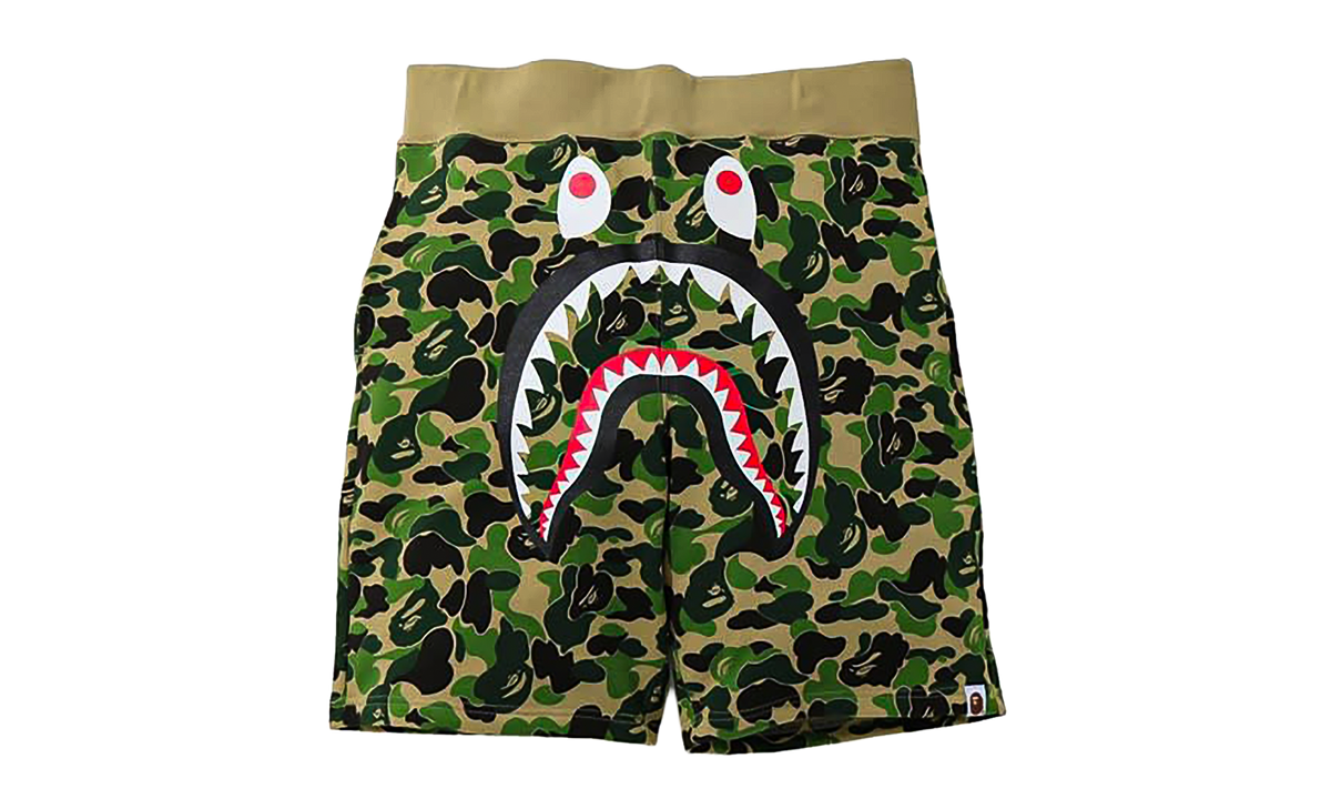 BAPE ABC Camo Shark Sweatshorts Green Camo Z86JZXBA