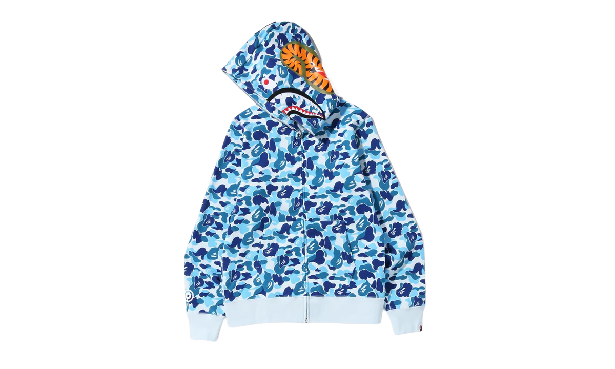 BAPE ABC Camo Shark Full Zip Hoodie Blue 0ZXSWM00915XO