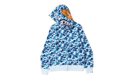 BAPE ABC Camo Shark Full Zip Hoodie Blue 0ZXSWM00915XO