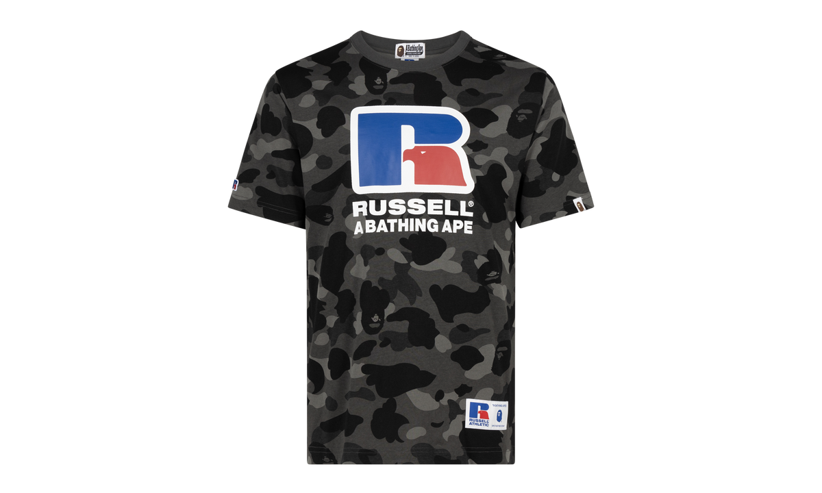 BAPE Color Camo Tee M Russell Athletic
