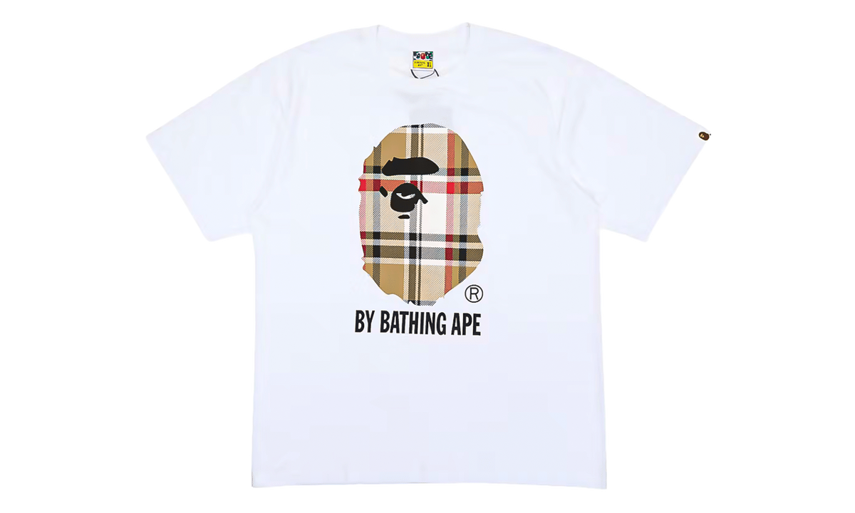 BAPE Check by Bathing Tee White / Beige 1J80 110 052 WHITE