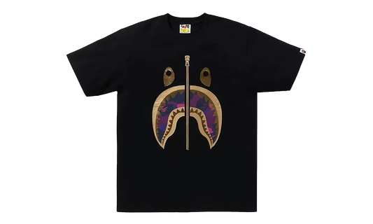BAPE Color Camo Shark Tee SS24 - Black Purple BAPE012