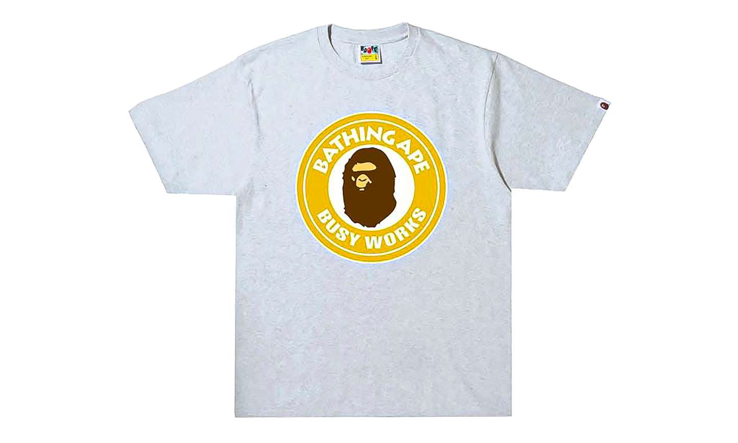 BAPE Colors Busy Works T-Shirt Grey BK0O66HQ