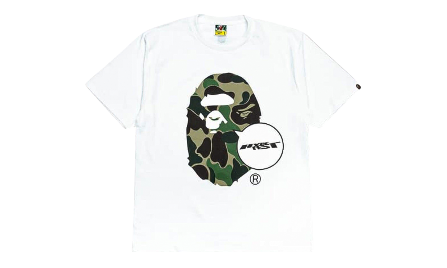 BAPE Hypefest Ape Head Logo Short Sleeve T-Shirt White - Keychain Set BHTAKS